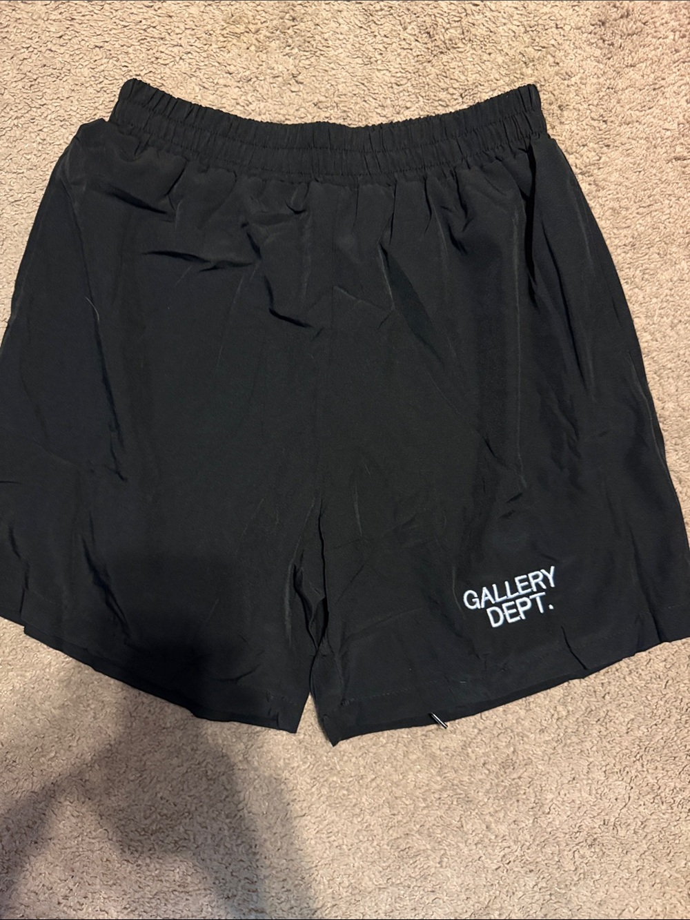Gallery Dept Black Athletic Shorts with Logo